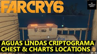 Far Cry 6 Aguas Lindas Criptograma Chest  Charts Locations 28 Yaran Queen Butterfly amp 12 Shark [upl. by Melc]