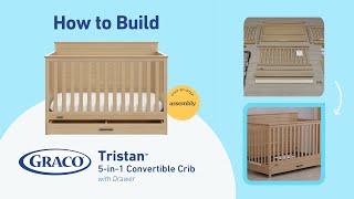 HOW TO BUILD GRACO TRISTAN CRIB WITH DRAWER 0458940x  StepbyStep Assembly [upl. by Auot36]