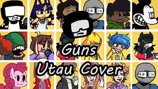 Guns but Every Turn a Different Character Sings  UTAU Cover [upl. by Enelehcim]