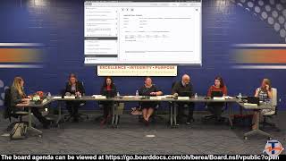 Berea City Schools Board of Education Meetings [upl. by Anya]