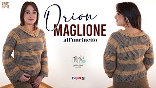 MAGLIONE FACILISSIMO UNCINETTO ORION  EASY CROCHET SWEATER 🌻 momiscrochet crochet sweater [upl. by Aikmat]