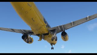 MSFS  Spirit Airlines Go Around at Vegas  Fenix A320  POSCON [upl. by Yelyab]