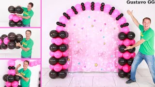 COMO HACER UN ARCO DE GLOBOS 😊👍 decoración con globos para cumpleaños ✨ Gustavo gg [upl. by Kano]