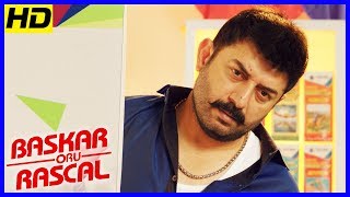 Bhaskar Oru Rascal Scenes  Title Credits  Arvind Swamy intro  Soori Comedy  Master Raghavan [upl. by Eyeleen960]