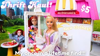 I FOUND IT 😱  Vintage Barbie McDonalds 1993 Playset Retro Barbie clothes and More [upl. by Livy714]