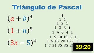 Triangulo de pascal ejercicios resueltos [upl. by Aimo194]