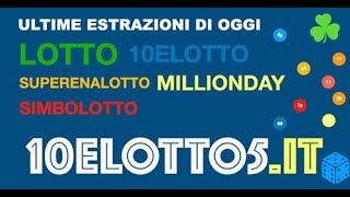 Estrazioni del Lotto e Supernalotto10elotto e Simbolotto di oggi MARTEDì 12 Gennaio 2021 [upl. by Stillas]