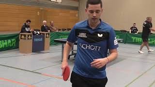 Tomek Kabacinski vs Fiodarau 20200201 TV Hilpoltstein 2 vs Schott Jena Regionalliga Tischtennis Sta [upl. by Benjamin]