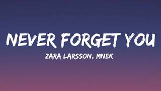 Zara Larsson MNEK  Never Forget You Lyrics [upl. by Charbonneau]