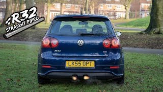 VW Golf R32 MK5 Stage 2  LOUD Exhaust and Acceleration [upl. by Allesiram223]