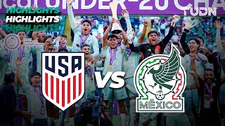 HIGHLIGHTS  Estados Unidos 12 México  CONCACAF Sub20 Championship  TUDN [upl. by Ahscrop]