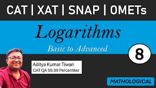 Logarithms 8  Logarithms  CAT 2024 QUANT  Algebra  Quantitative Aptitude [upl. by Shing]