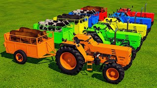 TRANSPORTING BULLS COLORED URSUS amp VALTRA TRACTORS WITH MAN TRUCKS  Farming Simulator 22 [upl. by Niven]