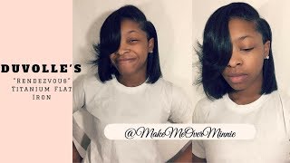 Silk Out using Duvolles Rendezvous Titanium Flat Iron [upl. by Bohannon]