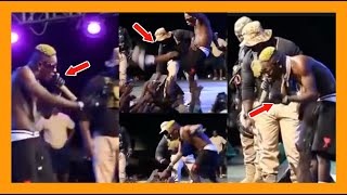 Shatta Wale Almost Kck SM Fan Who Tried Snatching His Diamond Chains Jaw While Performing On Stage [upl. by Filiano938]