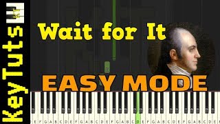 Wait for It from Hamilton  Easy Mode Piano Tutorial Synthesia [upl. by Gillmore]