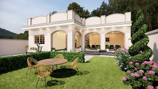 Single floor house design  1 Kanal house Architectural 3D design  3D House Architectural design [upl. by Nikolaus]