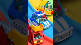 Learn about Street Vehicles  Little Cars Go Down the Slide  Colors Song youtubeshorts [upl. by Arimahs656]