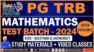 PG TRB  2024  TEST BATCH  2  ONLINE CLASSES  MATERIALS  FULL DETAILS [upl. by Nossila]