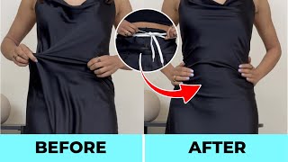 😱 How To Tighten The Waist Of A Dress EASIEST DIY  FASHION HACKS [upl. by Leisam506]