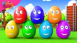 Surprise Eggs Kids Song  Colorful Eggs  BluLoo Nursery Rhymes amp Kids Songs [upl. by Oicnevuj402]