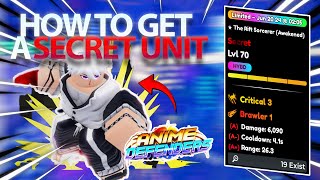 HOW TO GET A GUARANTEED SECRET in Anime Defenders the movie [upl. by Mukund]