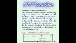 Nucleophilic substitution reactionSN1 reaction mechanismUnimoleculer nucleophilic substitutionyt [upl. by Augy]