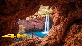 Havasupai Falls Full Hike 4K 🇺🇸 [upl. by Annahsad]