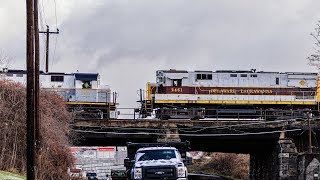 Delaware Lackawanna DL Alcos in and through Scranton home of Steamtown [upl. by Dressler]