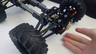 Lego Technic 4x4 chassis with pushrod suspension concept [upl. by Oiceladni812]