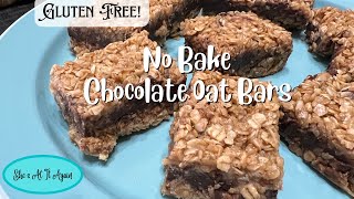 No Bake Chocolate Oat Bars Gluten Free [upl. by Erlene]