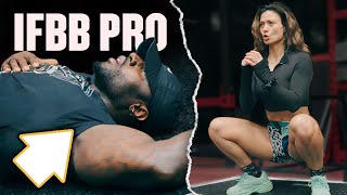 Pro Bodybuilder Attempts To Train Legs With His Wife [upl. by Rockel]