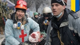 Ukraine Protest 2014 Deadly clashes end truce [upl. by Alesiram22]