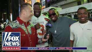 Watch Jimmy Failla hits Times Square to ask people if Trump or Kamala will win [upl. by Gaddi186]