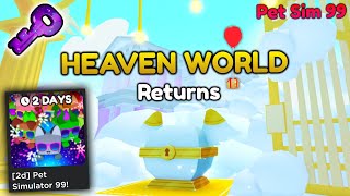 Purple Key Finally Solved amp Heaven World Returns in Pet Simulator 99 [upl. by Bashemeth]