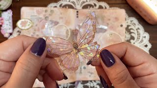 ASMR  Butterfly Fairy 🦋  Relaxing Scrapbooking amp Unboxing  No Music  No Talking [upl. by Solim486]