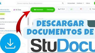 ✅🔥DESCARGAR TODOS Los DOCUMENTOS de STUDOCU GRATIS LEGALMENTE 🔥📚 2024 [upl. by Carpio]