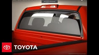 2007  2009 Tundra HowTo Power Sliding Rear Window  Toyota [upl. by So]