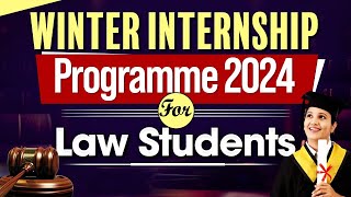 WINTER INTERNSHIP PROGRAM 202425  DSLSA  Best Opportunity for Law Students  Law Vacancy [upl. by Polky]