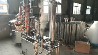 500 L Distilling Equipment Alcohol Distiller Copper Plate VodkaGin Whiskey distillery machine [upl. by Eissed]