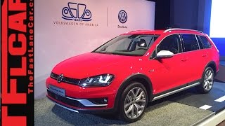 2017 VW Golf SportWagen Alltrack 2015 New York Auto Show One Take [upl. by Agon524]