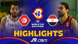 🇹🇳 Tunisia vs 🇪🇬 Egypt  J9 Basketball Highlights  FIBAWC 2023 Qualifiers [upl. by Pavlov]