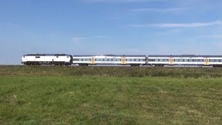 DieselPower auf Sylt mit verschiedenen Zügen und Loks der NOB  NordOstseeBahn [upl. by Delmore]