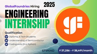 Engineering Internship at Global Foundries Bangalore BTechMasters ECE Python internship [upl. by Aneehsyt518]