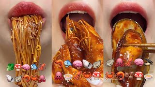 asmr SPICY SEAFOOD BOIL MUKBANG 매운 해물찜 먹방 모음집 WEBFOOT OCTOPUS MUSSELS SHRIMP MUSHROOM eating sounds [upl. by Yantruoc251]