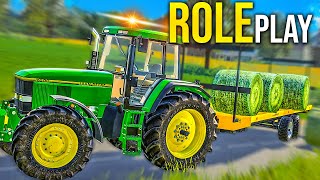 L ancien fait tomber le plateau au milieu de la route Rôleplay  Farming Simulator 19 [upl. by Adore]