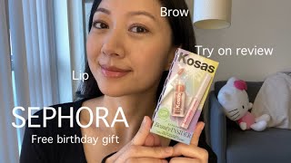 2024 free Sephora birthday gift try on review [upl. by Filahk270]