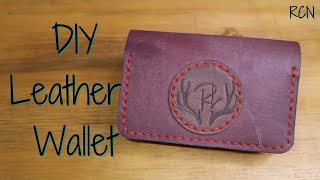 How to Make a DIY Leather Wallet Tutorial  Leather Wallet  DIY Leather work leathercraft [upl. by Asnarepse749]