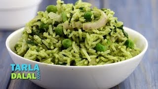 Spinach and Green Pea Rice by Tarla Dalal [upl. by Linda620]