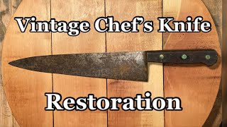 Vintage Chefs Knife Restoration [upl. by Intirb]